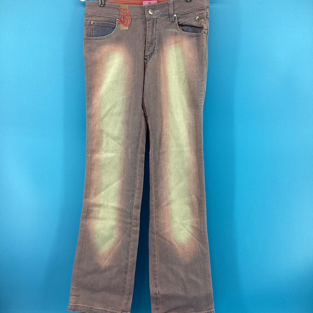 Womans raw blue jeans PINK